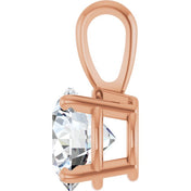14K Rose 1 1/4 CT Lab-Grown Diamond Pendant