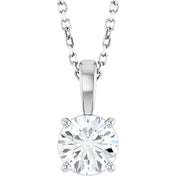14K White 3/4 CTW Natural Diamond 18" Necklace