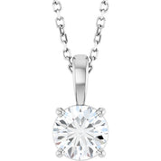 14K White 3/4 CTW Natural Diamond 18" Necklace