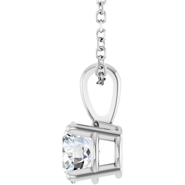 14K White 3/4 CTW Natural Diamond 18" Necklace