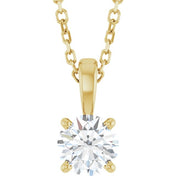 14K Yellow 1/2 CT Lab-Grown Diamond 18" Necklace