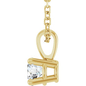 14K Yellow 1/4 CT Lab-Grown Diamond 18" Necklace