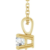 14K Yellow 1/4 CT Lab-Grown Diamond 18" Necklace