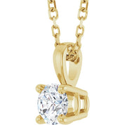 14K Yellow 1/4 CT Lab-Grown Diamond 18" Necklace