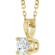 14K Yellow 1/4 CT Lab-Grown Diamond 18" Necklace