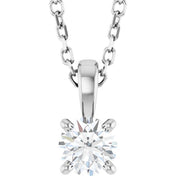 14K White 1/4 CTW Natural Diamond 18" Necklace