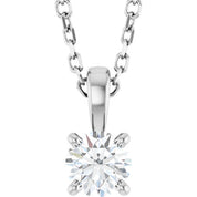 14K White 1/4 CTW Natural Diamond 18" Necklace