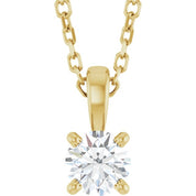 14K Yellow 1/4 CT Lab-Grown Diamond 18" Necklace