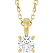 14K Yellow 1/4 CT Lab-Grown Diamond 18" Necklace