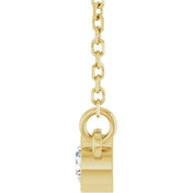 14K Lab-Grown Diamond Solitaire Necklace, 18" Chain, Various Carat Weights Available