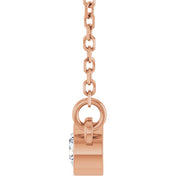 14K Lab-Grown Diamond Solitaire Necklace, 18" Chain, Various Carat Weights Available