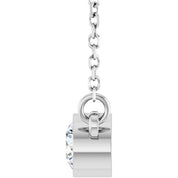Platinum Stuller Lab-Grown Moissanite Solitaire 18" Necklace