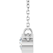 14K Lab-Grown Diamond Solitaire Necklace, 18" Chain, Various Carat Weights Available