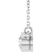 14K Lab-Grown Diamond Solitaire Necklace, 18" Chain, Various Carat Weights Available