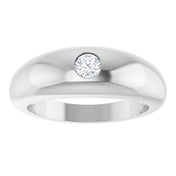 Platinum 1/4 CT Lab-Grown Diamond Dome Ring