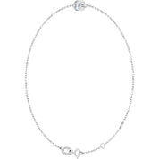 14K White Natural White Sapphire 6 1/2-7 1/2" Bracelet
