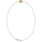14K White Natural Citrine 6 1/2-7 1/2" Bracelet