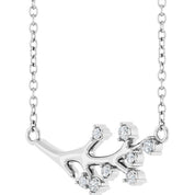 Sterling Silver 1/6 CTW Natural Diamond Branch 18" Necklace