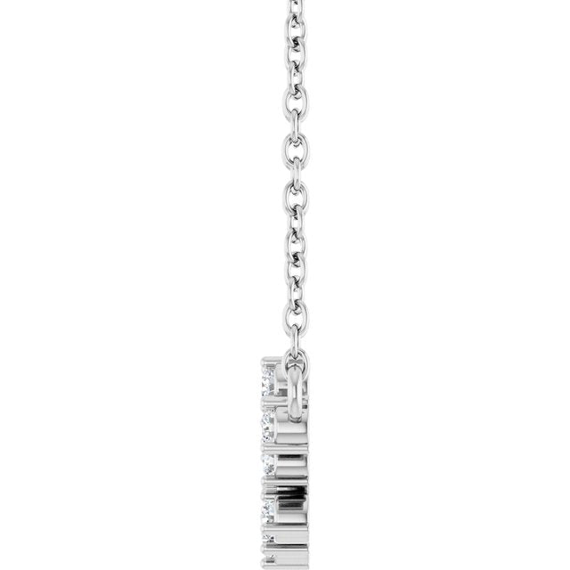 Sterling Silver 1/6 CTW Natural Diamond Branch 18" Necklace