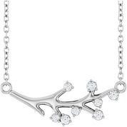 Sterling Silver 1/6 CTW Natural Diamond Branch 18" Necklace