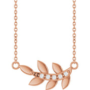 Accented Leaf Necklace by Brand - Part Number 88697:125:P