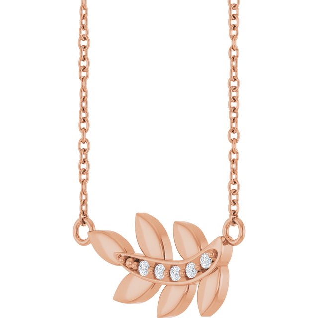 Accented Leaf Necklace by Brand - Part Number 88697:125:P