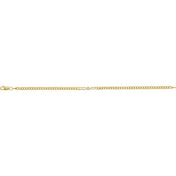 14K Yellow .07 CT Lab-Grown Diamond Link 7" Bracelet
