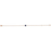 14K Rose Lab-Grown Blue Sapphire  6 1/2-7-1/2" Bracelet
