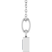 Platinum 1/10 CT Lab-Grown Diamond Bezel-Set 16-18" Necklace