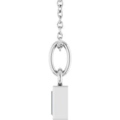 Platinum 1/10 CT Natural Diamond Bezel-Set 16-18" Necklace