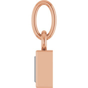 14K Rose 1/10 CT Lab-Grown Diamond Bezel-Set Pendant