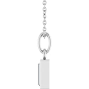 14K White 3/8 CT Natural Diamond Bezel-Set 16-18" Necklace