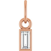 14K Rose 1/10 CT Natural Diamond 16-18" Necklace