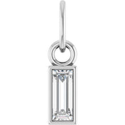 Platinum 1/6 CT Natural Diamond Bezel-Set Pendant