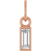14K Rose 1/6 CT Lab-Grown Diamond Bezel-Set Pendant
