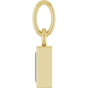 14K Yellow 1/6 CT Natural Diamond Bezel-Set Pendant