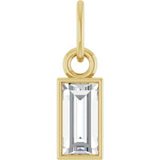 14K Yellow 3/8 CT Natural Diamond Bezel-Set Pendant