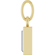 14K Yellow 3/8 CT Natural Diamond Bezel-Set Pendant