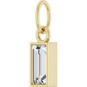 14K Yellow 3/8 CT Natural Diamond Bezel-Set Pendant