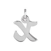 Platinum Petite Initial X Pendant