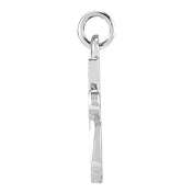 14K White Petite Initial Q Pendant