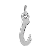 14K White Petite Initial I Pendant