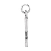 14K White Petite Initial Y Pendant