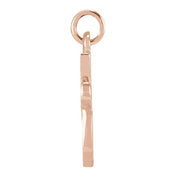 14K Rose Petite Initial Q Pendant
