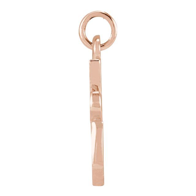 14K Rose Petite Initial Q Pendant