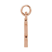 14K Rose Petite Initial I Pendant