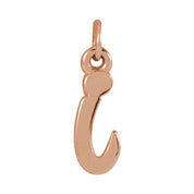 14K Rose Petite Initial I Pendant