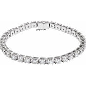 14K White 8 CTW Lab-Grown Diamond Line 7 1/4" Bracelet