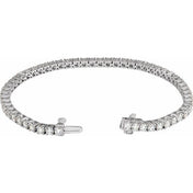 14K White 5 CTW Lab-Grown Diamond Line 7" Bracelet