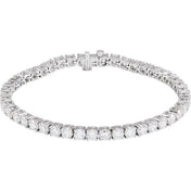 14K White 9 CTW Lab-Grown Diamond Line 7" Bracelet